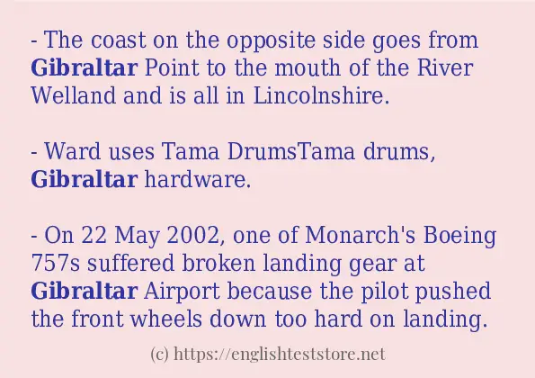 gibraltar - example sentences