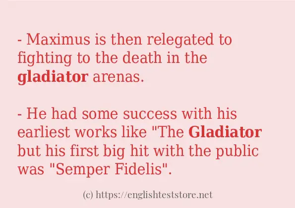gladiator some ways to use