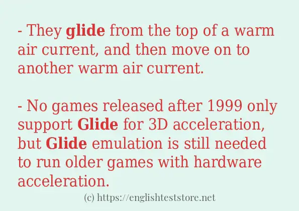 glide - sentence examples