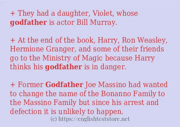 godfather in sentences?