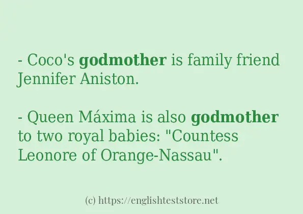 godmother use in sentences