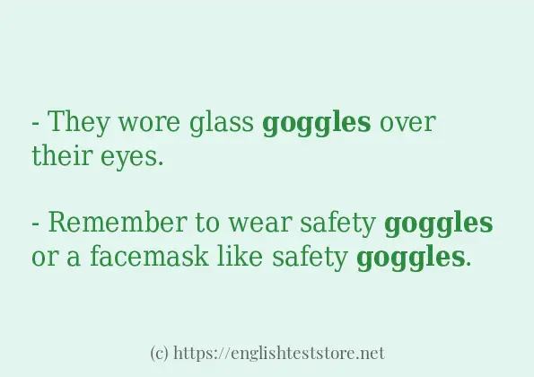 goggles some ways to use