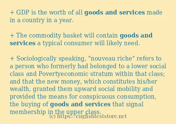 goods and services how to use?