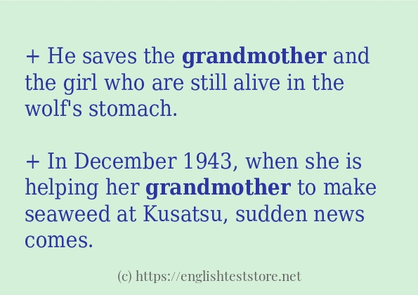 grandmother - sentence examples