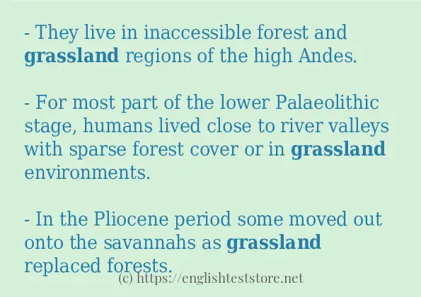 grassland - some sentence examples