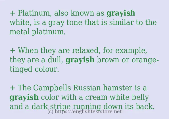 grayish use in-sentences