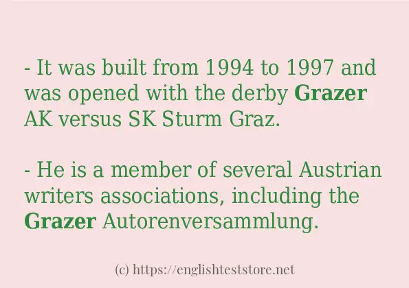 grazer use in sentences