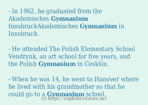 gymnasium in-sentences gymnasium in-sentences