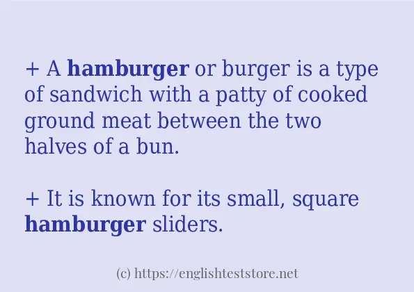 hamburger some ways to use