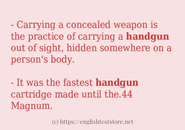 handgun how to use?