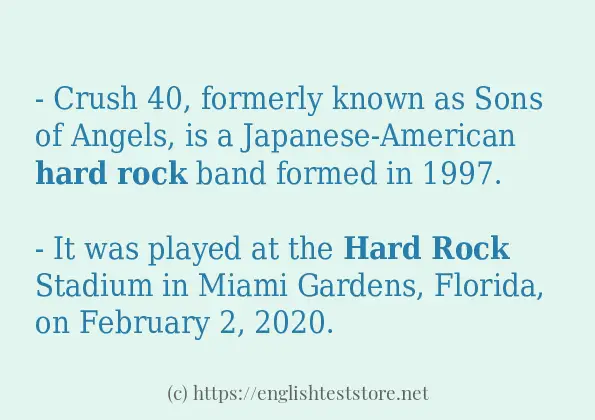 hard rock in-sentences