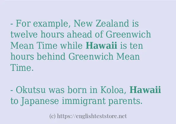 hawaii use in sentences