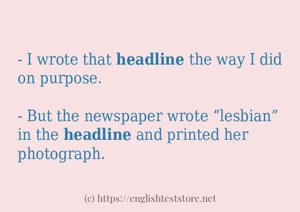 headline use in sentences