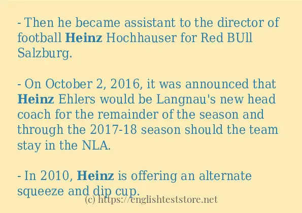heinz use in-sentences heinz use in-sentences