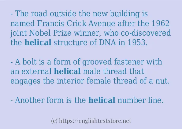 helical in-sentences