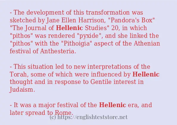 hellenic some example sentences