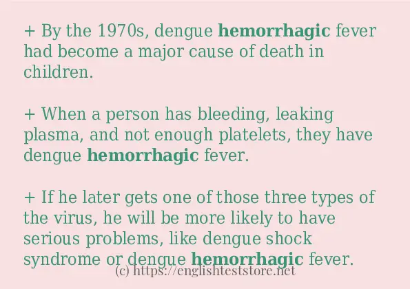 hemorrhagic example in sentences