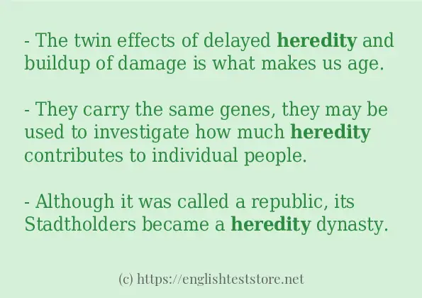 heredity examples