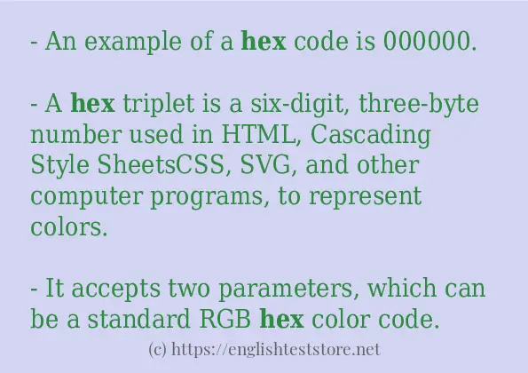 hex use in-sentences