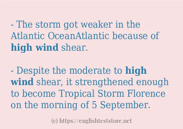 high wind use in-sentences