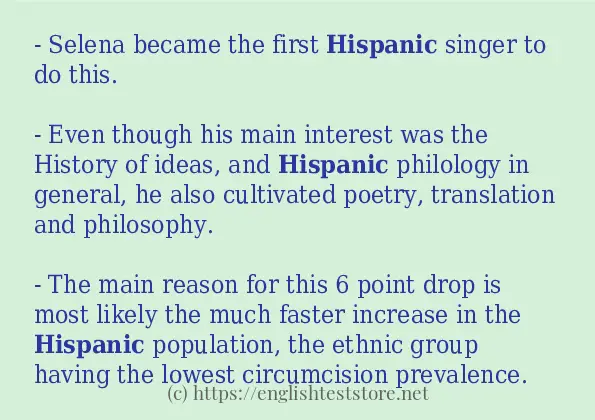 hispanic some ways to use