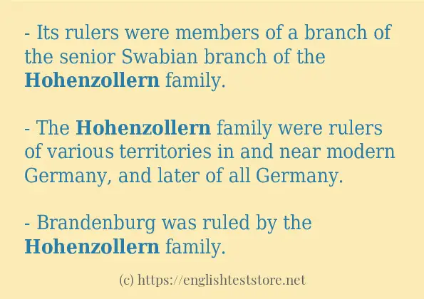 hohenzollern in-sentences