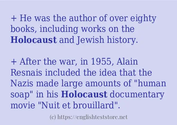 holocaust - sentence examples