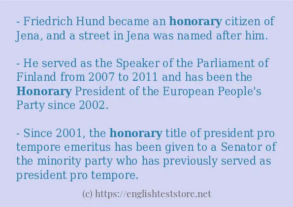 honorary some example sentences