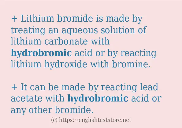 hydrobromic - sentence examples