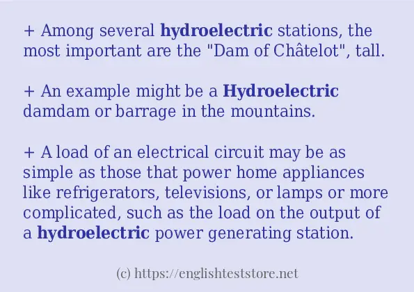 hydroelectric use in sentences