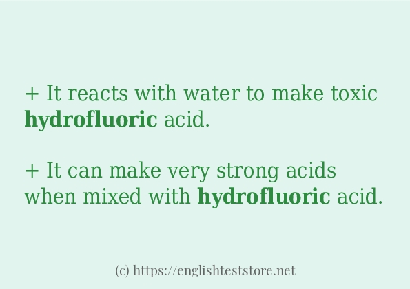 hydrofluoric - example sentences