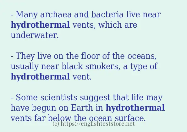 hydrothermal example in sentences