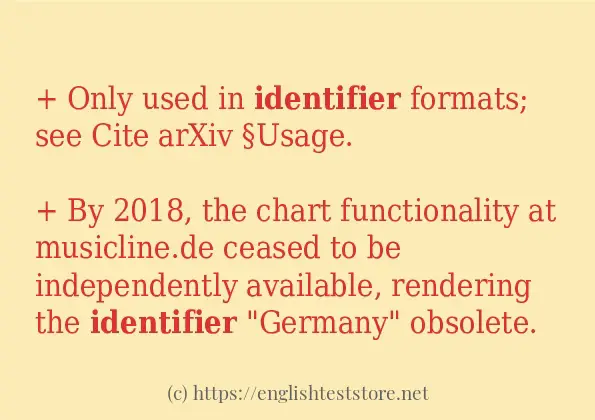 identifier use in-sentences