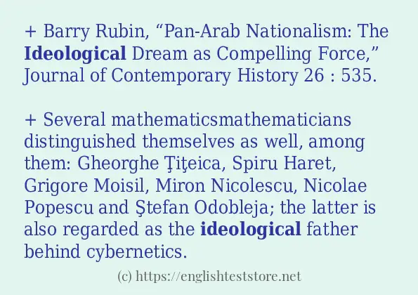 ideological how to use in sentences