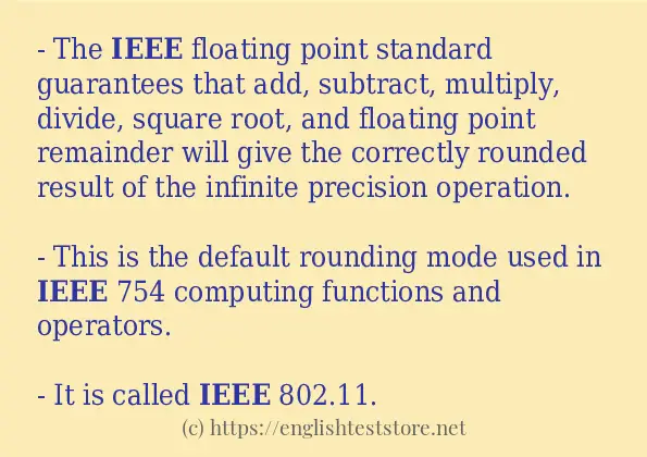 ieee - some sentence examples