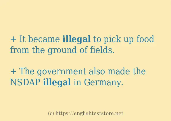 illegal how to use?