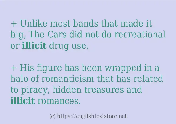 illicit how to use in sentences