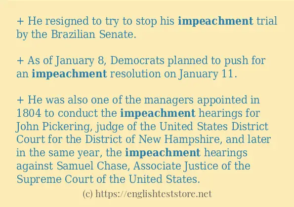 impeachment how to use in sentences