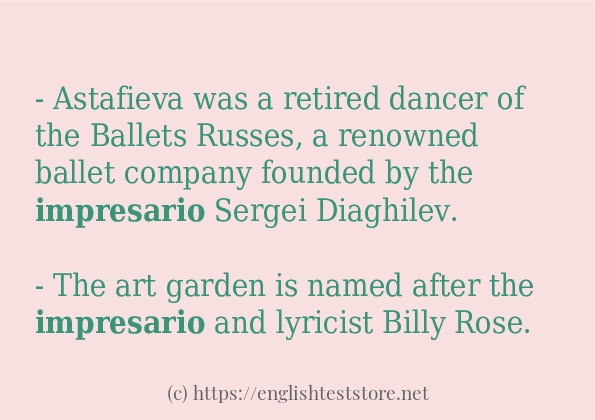 impresario some ways to use