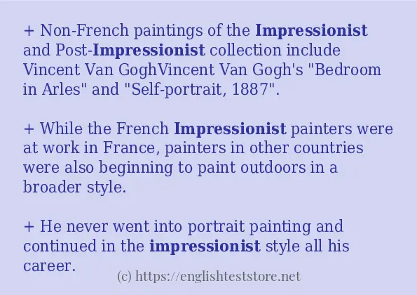 impressionist in sentences?