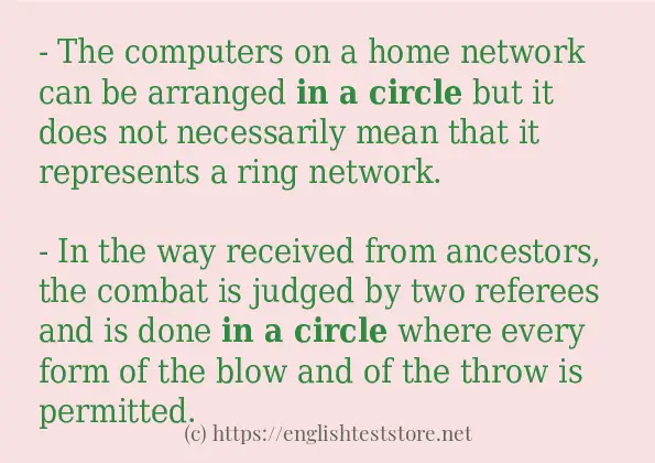 in a circle some ways to use