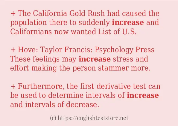 increase - some sentence examples