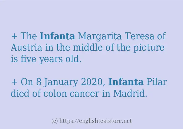 infanta use in sentences