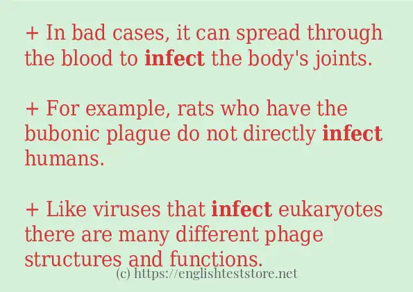 infect example in sentences