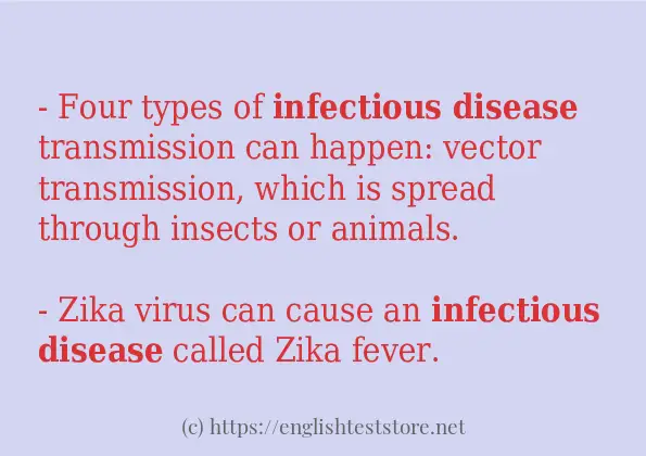 infectious disease use in sentences