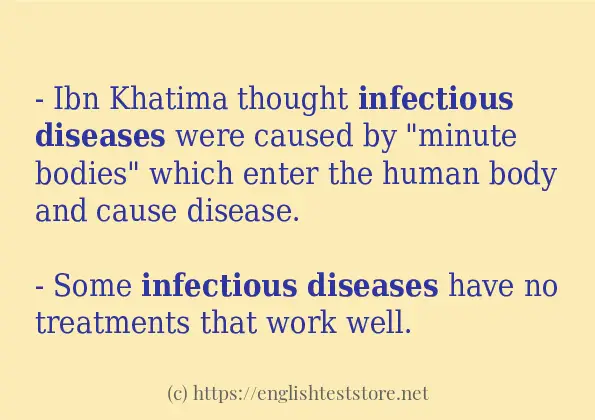 infectious diseases - sentence examples