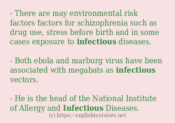 infectious - sentence examples