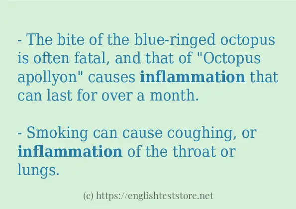 inflammation how to use in sentences