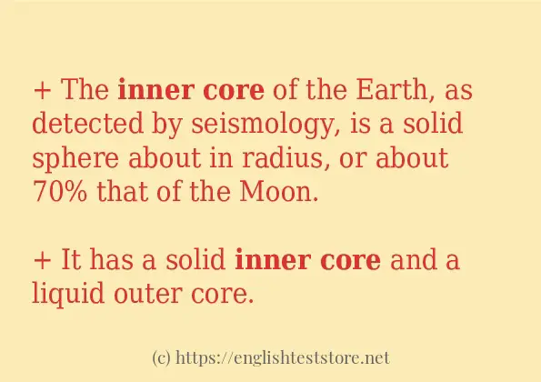 inner core how to use in sentences