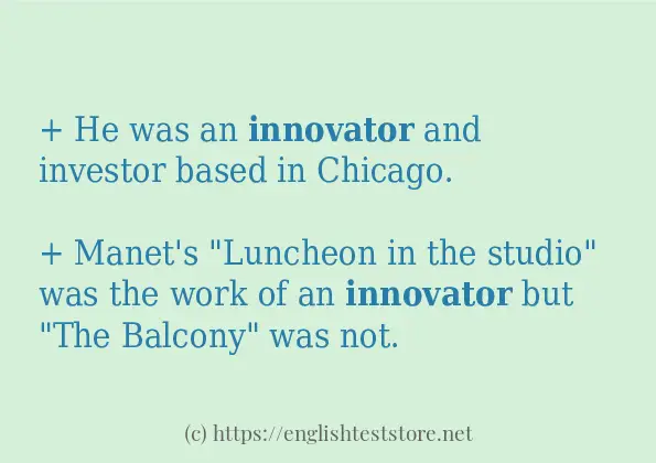 innovator - some sentence examples